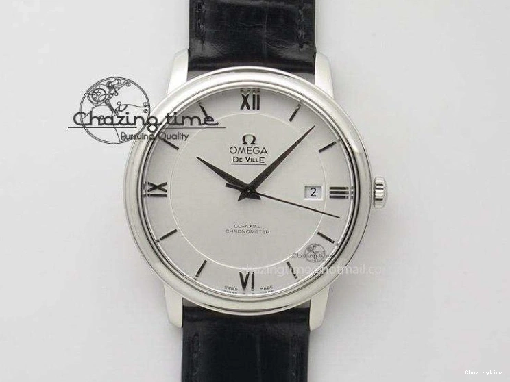 0415 De Ville Power Reserve YG MKF 1:1 Best Edition White Dial on Brown Leather Strap A WrinkleFree 7755